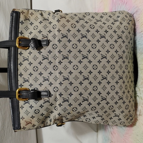 FLASH SALE! Auth Louis Vuitton Denim Francoise 2 Way Mini Lin Shoulder/Handbag - Picture 4 of 16